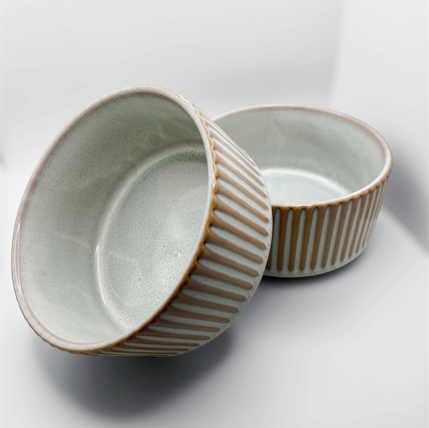 Hundenapf Braun-Blau, 2er Set
