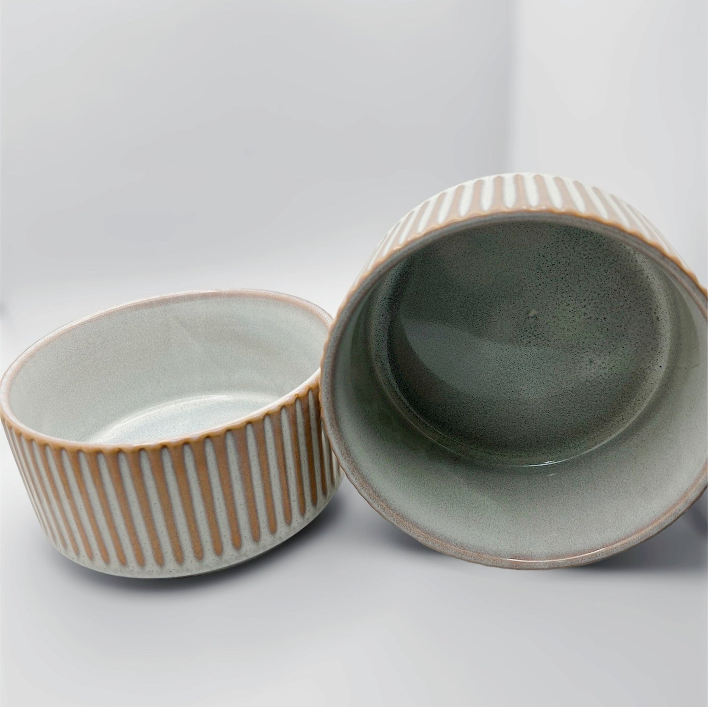 Hundenapf Braun-Blau, 2er Set