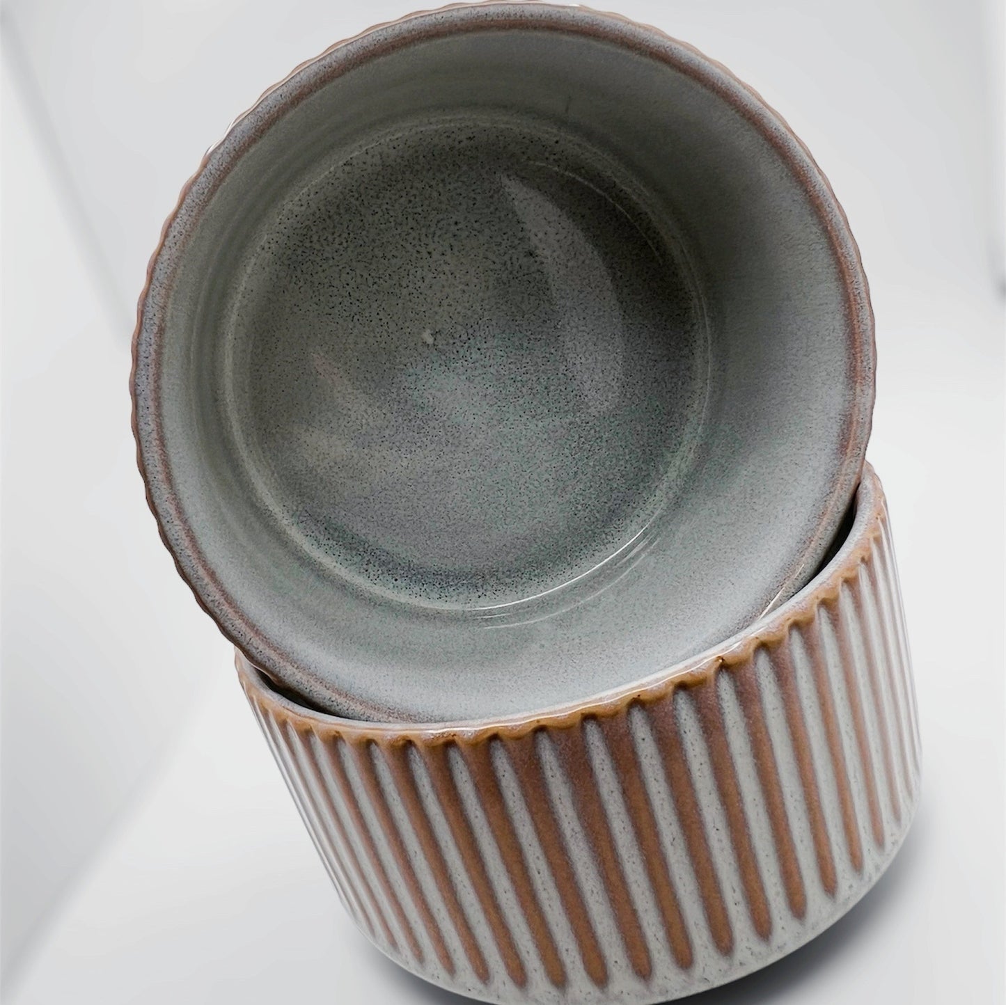 Hundenapf Braun-Blau, 2er Set