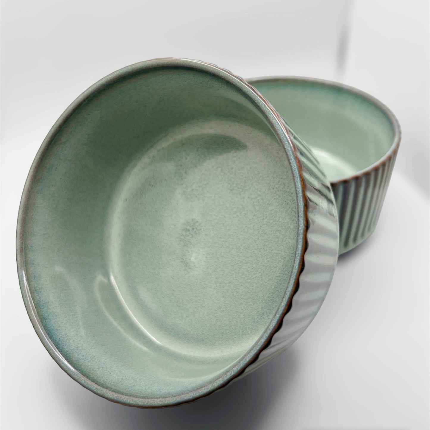 Hundenapf Braun-Grün, 2er Set