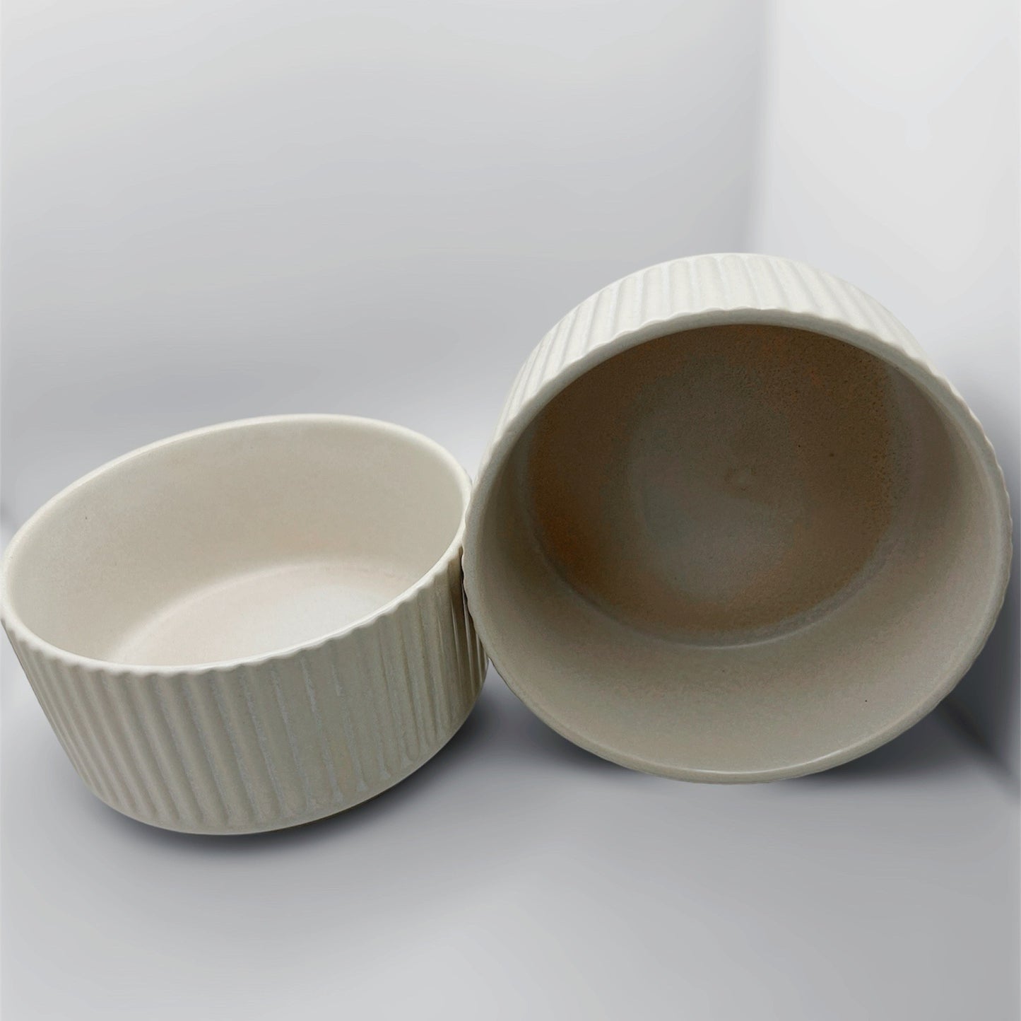 Hundenapf Creme, 2er Set